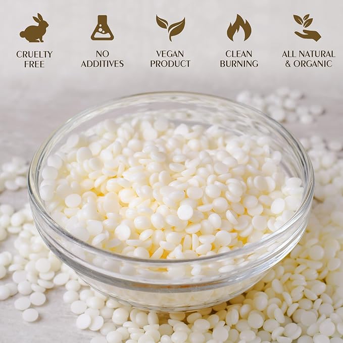 Soy Wax, Waxcanpy Natural Soy Wax for Candle Making, Organic Candle Wax from Farm, No Additives, Harmless and Pure (5lb)