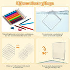 1500 Pieces Rotating Plastic Puzzle Board 3-in-1 Double-Sided/Tilting/Rotating, Portable Table 36.26"x27.6" Spinning Jigsaw Puzzle Table with Cover Lazy Susan Gift for Seniors Adults and Kids