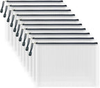 AUSTARK 10 Pcs Zipper File Bags, Waterproof Plastic Mesh Pouch for Office School, Board Game Storage Bags (B5 Size 11.4''x8.2'', White and Black)