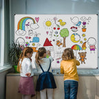 XBoard Dry Erase Board 60 x 48 Inch | Foldable Magnetic White Board for Wall with Marker Tray 5' x 4' | Aluminum Frame Folding Message Presentation Board