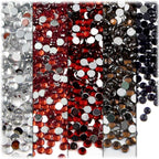 The Crafts Outlet 5-PK Set (7,200-Piece), Round 3mm Rhinestones, Flatback, Yellow Tones