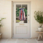 Large Patriotic Star Ribbon Bow for Wreath, Red White Buffalo Plaid Fabric Ribbons Set Assorted Lace Ribbon 4th of July Clip-On Wreath Sash Ribbons Bundle for Patriotic Indoor Outdoor Decor