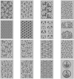 CHGCRAFT 16 Sheets Animal and Plant Clay Texture Mat Ocean Polymer Clay Texture Sheets DIY Tools for Pottery Earring Jewelry Making Stamp Engraving Machines, 4x2.6inch