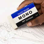 Tombow 57332 Mono Eraser, White, Jumbo, 1 Pack. Cleanly Removes Marks Without Damaging Paper