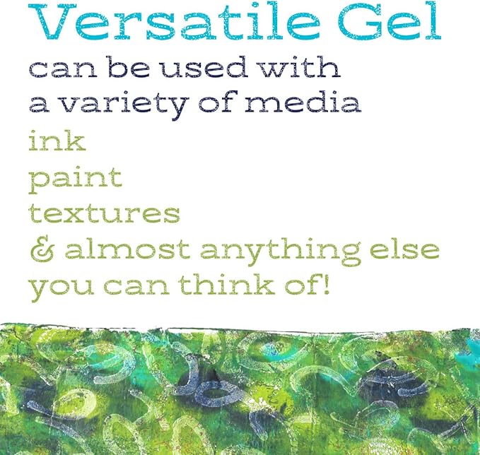 Gel Press Monoprinting Print Plate - 12” X 12” Gel Plate - Printmaking Supplies - Reusable Gel Printing Plate for Press Art for Card Making, Scrapbooking, Journaling, Arts and Crafts, Home Decor