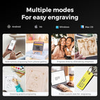LONGER Ray5 mini Laser Engraver, 12000mm/min High-Speed Cutter for Wood, Metal, Acrylic, Leather, DIY CNC, 140x130mm Engraving Area, WiFi, Emergency Stop Safety (2.5W)