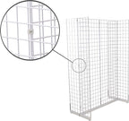 Gridwall Joining Clip Connectors for Grid Panels, Powder-Coated or Chrome Plated Steel (Quantity 10) (10, Chrome)