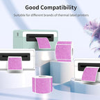 Square Thermal Labels Stickers 2" x 2", Holographic Thermal Stickers Labels, Waterproof Glitter Direct Thermal Printer Label for Small Business- Holographic Pink