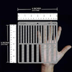CrafTreat Reusable Geometric Stripe Stencils for Painting on Wood, Wall, Tile, Canvas, Paper, Fabric and Floor - Stripes - 6x6 Inches - DIY Art and Craft Stencils
