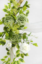 Serra Flora Artificial Greenery Stems Box Set,(Pack of 42pcs) with 7 Kinds of Faux Pink Green Filler for DIY Bridal Bouquets Wedding Floral Arrangement Table Centerpieces