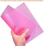 uxcell 4Pcs A4 Gel Light Lighting Filter Overlay Transparent Color Correction Plastic Vinyl PVC Sheets Photography Television Pink,0.3mm