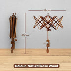 Wooden Yarn Umbrella Swift Winder, Yarn Winder for Knitting Crocheting X-Large Heavy Duty Winder, Natural Beach Wood Handmade Swift, Holds up to a 6' Circumference Skein