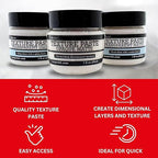 Ranger Texture Paste Set – Includes Opaque, Transparent Gloss, and Transparent Matte Texture Pastes with 5 Pixiss Spreader Tools for Crafting, Mixed Media, and Scrapbooking