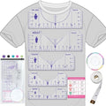 Vowlove Tshirt Ruler Guide for Vinyl Alignment, T Shirt Ruler to Center Designs Alignment Tool for Embroidery Left Chest Logo Placement Tee Shirt Guide Ruler for Heat Press T-Shirt Printing Guide Set