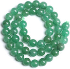 90PCS 8MM Natural Green Aventurine Beads Natural Gemstone Crystal Energy Stone Beads for Jewelry Making DIY Bracelet Necklace 2 Strand 32"