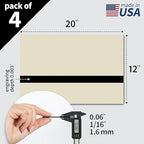 Trotec TroLase | 12"x20"x1/16", 4 Pcs | Almond/Black | 2 Ply | Modified Acrylic | Laser Engraving Double Color Plastic Sheet | Engraving Blanks for Laser, Saw, Guillotine | Made in USA