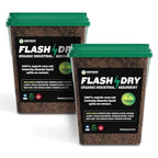 FlashDry All Purpose Organic Industrial Absorbent - 5 Liter Bucket, Case of 2- Instantly Absorbs Liquid Spills - Safer and 5-7x More Absorbent Than Clay - Lightweight & Refillable - OSHA Compliant
