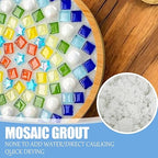 Mosaic Crystal Grout, Mosaics Tile Tools, Mosaic Tile Accessories – Essential for Handmade Grouting and Perfect for DIY Craft Projects (White, 12.3oz)