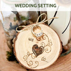 Falling in Art 3.1-4 Inches Natural Wood Slices Set for Crafts - 25Pcs Round Wood Discs with Pre-drilled Hole for DIY Projects, Christmas Ornaments and Wedding Decoration