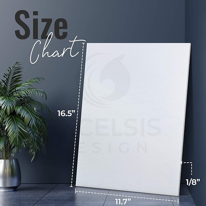 White Foam Board 11.7 x 16.5 x 1/8" (3mm) Inch, 15 Pack Acid-Free Foam Core Poster Board Sheets for Art, Crafts, Presentation, Vision Board, Signboard, and Party Decorations