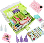 Quilling Kits - Quilling Tools Supplies,Paper Crimper,Quilling Paper Strips for Beginners with Manual(Green Storage Toolbox)