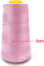 Tortoise 4 Cones of 3000 Yards Each Spool Thread for All Purpose, Serger, Overlock, Quilting, Sewing Machine - 100% Polyester - 40S/2 Pink