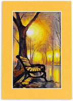 Pack of Ten Acid Free 11x14 Mats Bevel Cut for 8.5x11 Photos - Topaz Orange Precut Matboards With Backing Boards and Self Seal Photo Mat Bags For Pictures, Photos, Framing - 4-ply Thickness