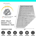Plant Growth Mylar Films Silver Garden Greenhouse Covering Foil Sheets Space Thermal Insulation Blankets for Growth Room First Aid Marathons Survival Camping Hiking