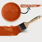 Chalky Chicks All-in-One Chalk Paint for Furniture or Cabinet - 8 Fl Oz - Matte Finish Pumpkin Pie Orange for Metal, Wood Furniture Paint - No Sanding All-in-One for Home Decor & Crafts, USA Made