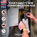 Diamond Life Magnetic Board - Memo & Vision Board for Home, Office, and Classroom - Magnet Board for Kids - Command Strips Included