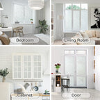 Haton Window Privacy Film, Frosted Glass Static Cling Sun Heat Blocking Window Clings, Frosting Opaque Coverings, Vinyl Removable Stickers Tint for Home Door Office, Non Adhesive 29.5" x 157.4"