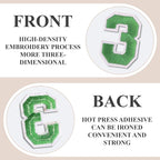 Letter and Number Iron On Patches, A-Z Alphabet and Numbers 0-9 Embroidery Applique Patch, DIY Decorative Heat Press Patches for Clothing Jeans Jackets Backpacks Hats (Green 72 Pcs)