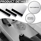 5PCS Laser Engraving Double Color ABS Plastic Sheet,Two-Tone Laserable Engraving Plastic Sheets for Name Badge,Office Label,Laser Product,Size 11.73" x 11.73",Mirror Silver/Black