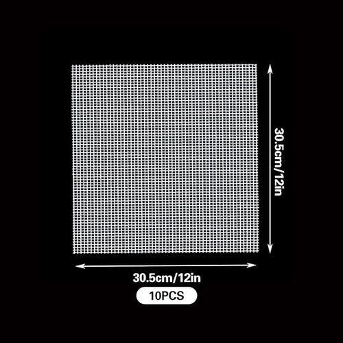 10 Sheets 12'' x 12'' Mosaic Mesh for Mounted Tile Fiberglass Mesh Backing, (Non Sticky)