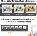 Rechargeable A3 Diamond Art Light Board with Padded Case,Light Pad with Stand,3 Colors Stepless Dimmable and 6 Levels of Brightness Light Box for tracing,Diamond Painting,Drawing,Sketching(White)