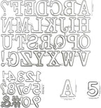 Letters and Number Metal Cutting Dies for Card Making,Uppercase Letters and Arabic Numerals Embossing Cuts Die for Scrapbook Album Decoration