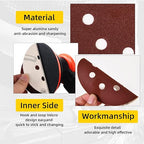 200-piece Sanding Discs Set - 5-Inch 8-Hole Sandpaper 10 Grades Include 60, 80, 100, 120, 150,180, 240, 320, 400, 600 Grits for Random Orbital Sander