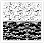 CHGCRAFT Natural Texture Polymer Clay Texture Sheets Cracks Water Pattern Silicone Texture Stamp Clay Modeling Pattern Pad Texture Sheets for Polymer Clay Making Earrings Jewelry