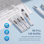 Nicpro Cute Mechanical Pencil Set, 4PCS 0.5 & 0.7 mm Pastel Drafting Pencils with 4 Tube HB Lead Refills, 4B Erasers, Rotary Retractable Eraser, Eraser Refill for Writing Sketching School Supplies