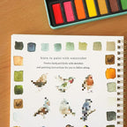 Beginner Watercolor Painting Kit Watercolor Workbook Coloring Book 12 Colors Paint Set with Brush,Easy Nature Scenes Beginner Friendly Watercolor Paint Set Gift for Adults Teens. (WINTER)