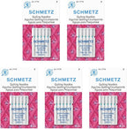 SCHMETZ Quilting Needles - Size 90/14, 5-Needle Cards, Pack of 5