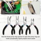 4 Pack Jewelry Making Pliers Tools Set, Jewelry Pliers with Needle Nose, Round Nose Pliers,Crafts Matte Handle