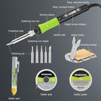 WORKPRO Soldering Iron Kit, 90W Soldering Gun with Digital Display and Iron Tips, 11-in-1 Adjustable Temperature Welding Kit for Electronic Repair, DIY Enthusiasts and Jewelry Makers (110V US Plug)