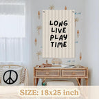 Toddler Boy Room Decor,Long Live Playtime Canvas Banner，Boy Nursery Decor Wall Hanging Banner Flag for Toddler Kids Room Nursery Playroom Bedroom 18x25 Inch
