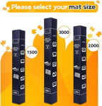Jigsaw Puzzle Mat Roll Up, Portable Saver Pad 43” x 26” Up to 1500 Pieces, Puzzles Matt Rollup with Non-Slip Rubber Bottom & Smooth Top. (6 Puzzle Sorting Trays & 1 Storage Bag)