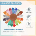 uxcell 10g/0.35oz Cosmetic Grade Mica Powder, 600 Mesh Mica Powder Natural Resin Epoxy Pigment Powders for Casting Resin, Candle Dye, DIY Nail Polish and Lip Gloss, Red Brown