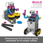 Thames & Kosmos Robotics Workshop with Micro:Bit STEM Experiment Kit, Creative, Educational Coding & Programming Curriculum for Home & School Use, Utilizes MakeCode App to Learn Python, Javascript
