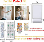 3D Stained Glass Window Privacy Film, Heat Control UV Blocking Static Cling Decorative Window Film for Bathroom,Front Door,Home Non Adhesive,23.6 x 35.4 inches Verdant Whispers