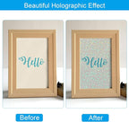 PATIKIL 11.7x8.3" Holographic Sticker Paper, 20Sheets A4 Polypropylene Self-Adhesive Transparent Waterproof Laminate Overlay Film for Photo Cards Scrapbook Decorations, Little Circle