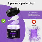 Violet Mica Powder Pigment (100g) -Cosmetic Grade Metallic Mica Powder for Epoxy Resin, Lip Gloss, Soap,Candle Making, Bath Bombs,Tumblers, Jewelry, Dyes, and DIY Crafting Projects(Violet, 3.5oz)